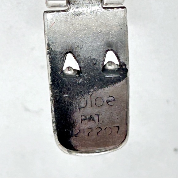 Tip Toe, Vintage, Silver, Black Rectangular Braided Shoe Clips, Great Quality - Picture 3 of 4